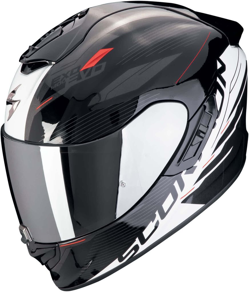 Scorpion Exo-1400 Evo 2 Air Luma Helm, schwarz/weiß, 2XL (63/64)