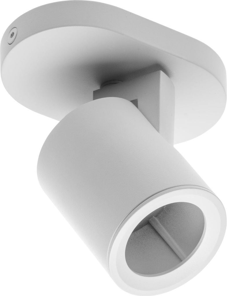 GTV - Deckenleuchte BLINK II weiß, moderne Einbauleuchte mit schwenkbarem Spot, Aluminiumgehäuse, GU10 Fassung, max. 20W, minimalistisches Design...