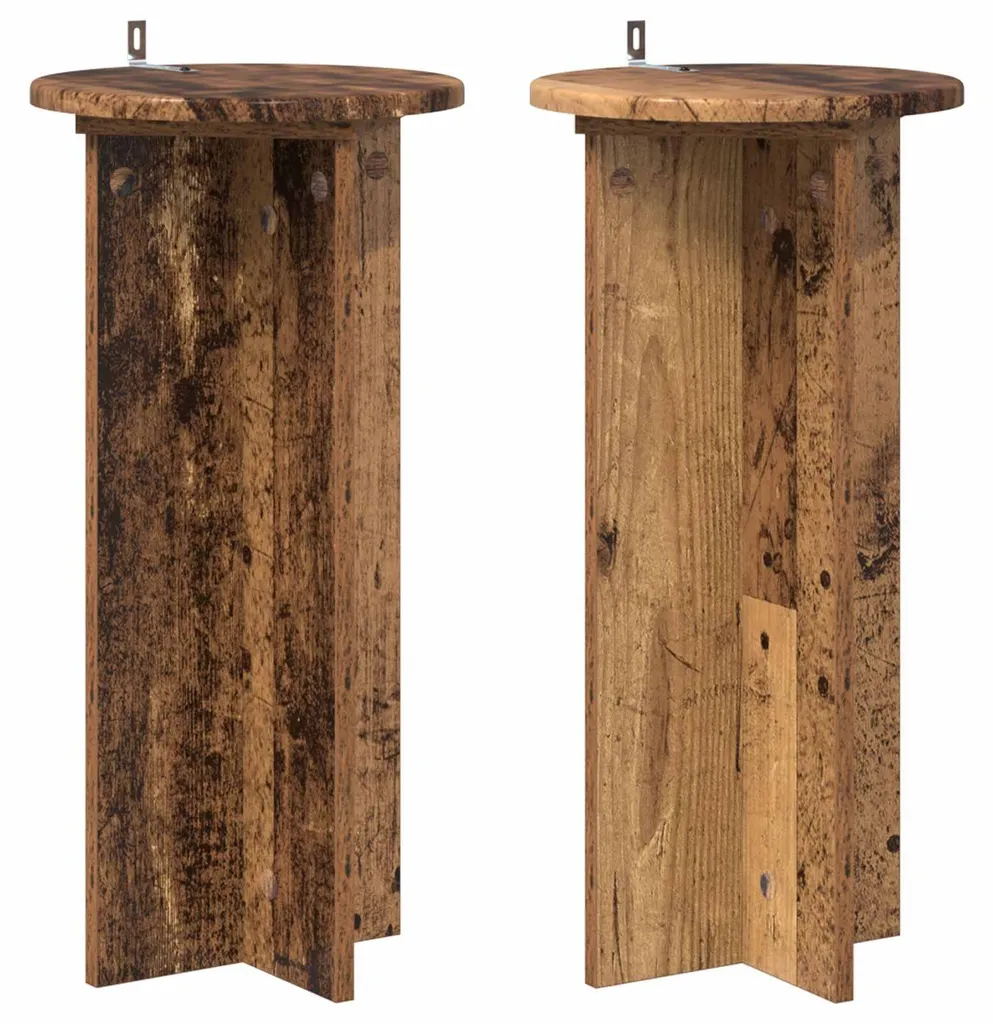 vidaXL Support pour plantes lot de 2 en bois recyclé 29,5x29,5x60 cm