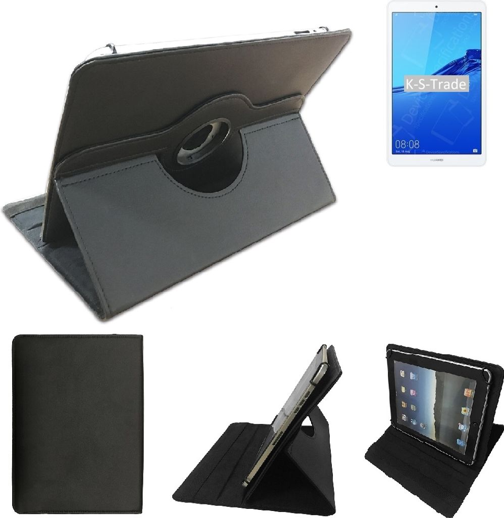 High quality kompatibel mit Huawei MediaPad M5 Lite 8.0 Wi-Fi Schutz Hülle 360° Tablet Case Schutzhülle Flip Cover schwarz. Tablet Hülle drehbar