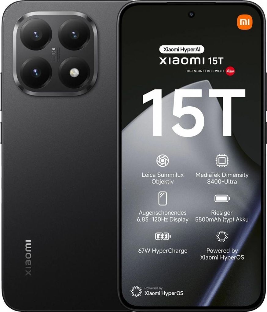 Xiaomi 15T 512GB Black Produktbild 