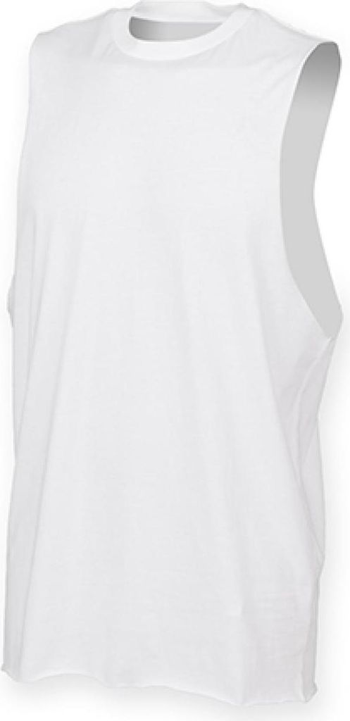 SF Men SF232 | Herren High Neck Slash Armhole Vest - Farbe: White - Größe: XXL