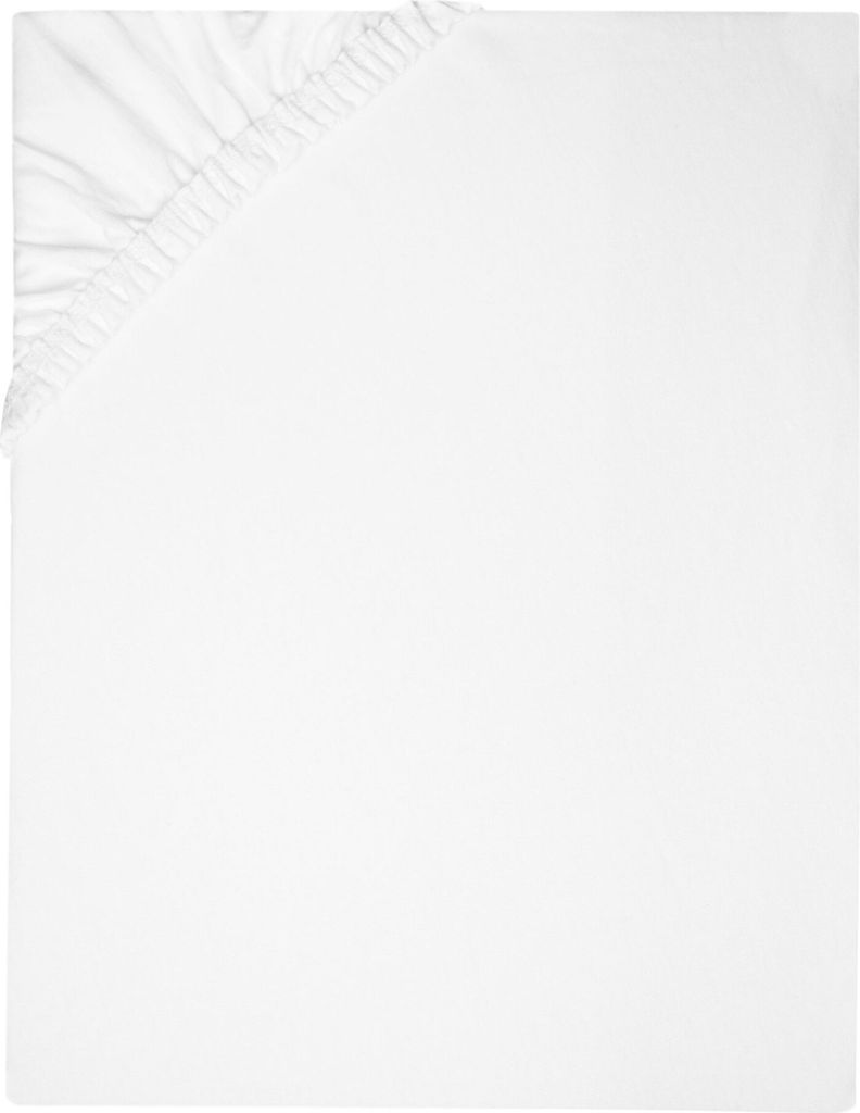 Spannbettlaken, 200x200 cm, Baumwolle, weiß Produktbild 