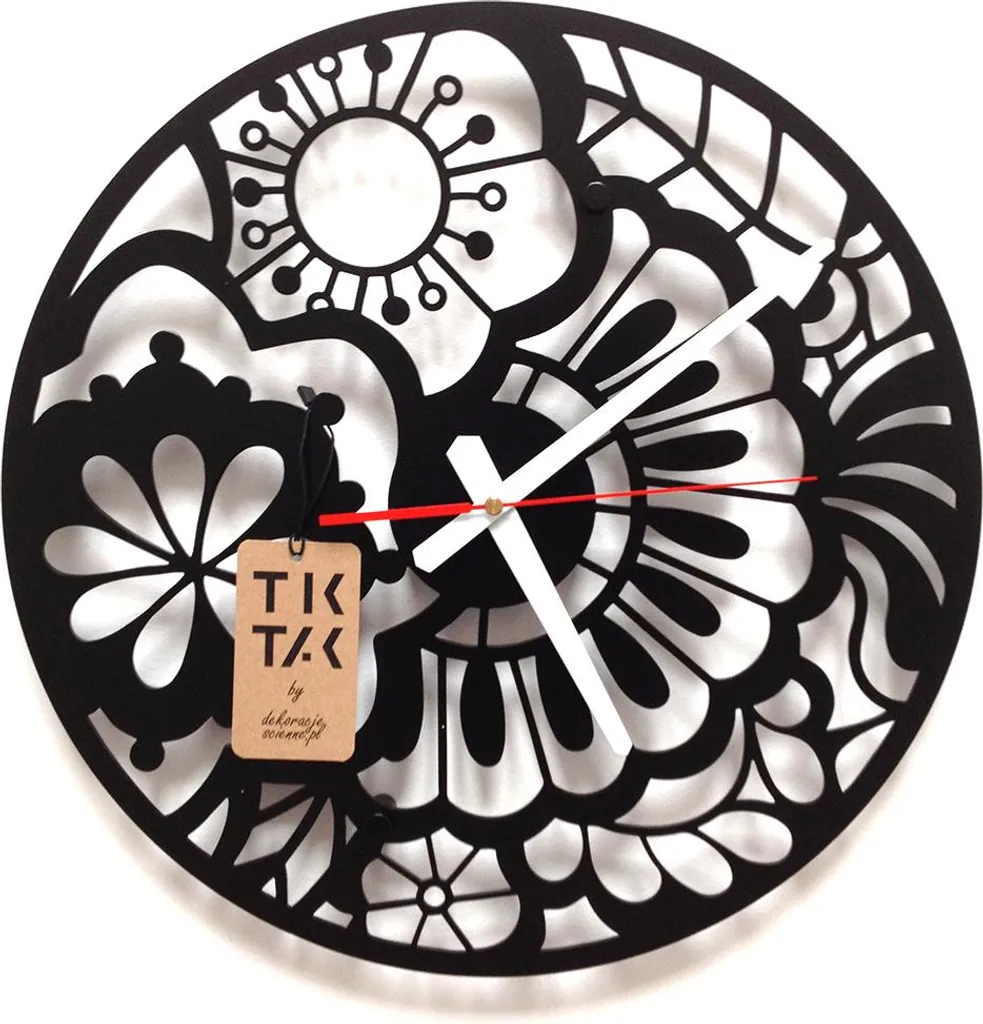 Grande horloge murale décorative Floro Decorizzly® style floral moderne