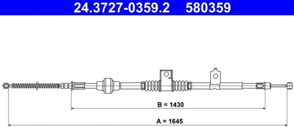 Câble de frein à main ATE 24.3727-0359.2 pour Citroën C4 et ASX