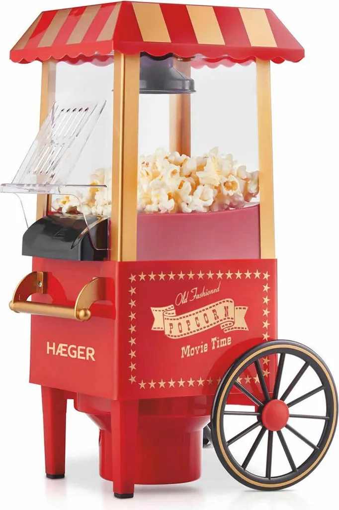 Machine à pop-corn Haeger PM-120.001A 1200 W Rouge pour la maison