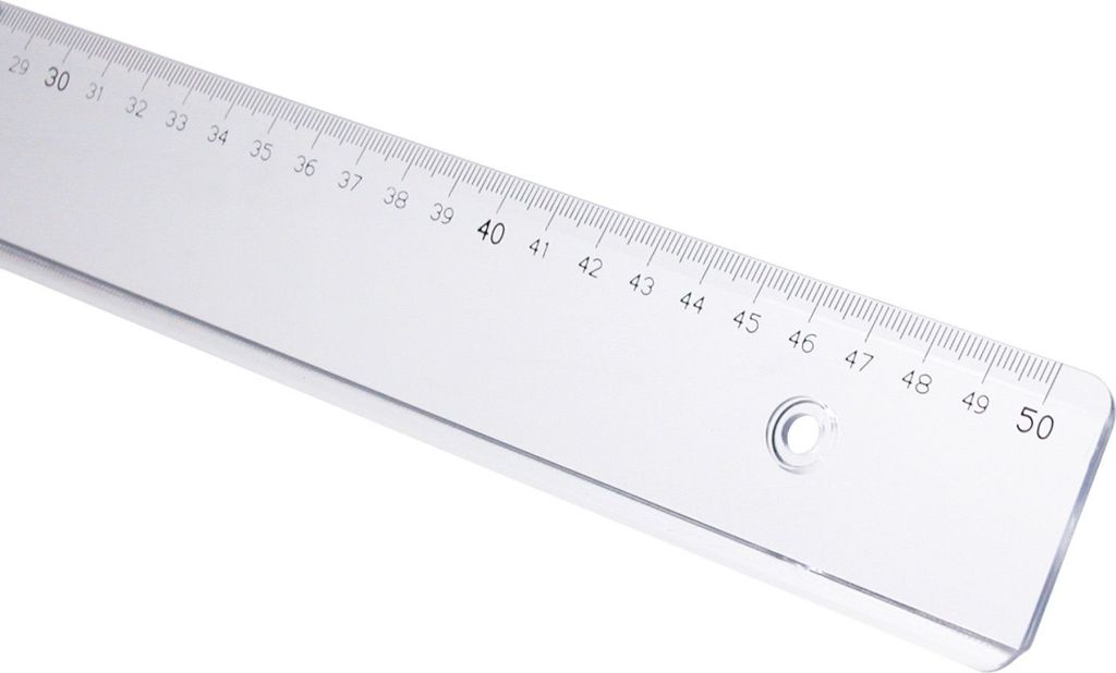 Lineal Geocollege Kunststoff 50cm transparent Packung mit 20 Stück