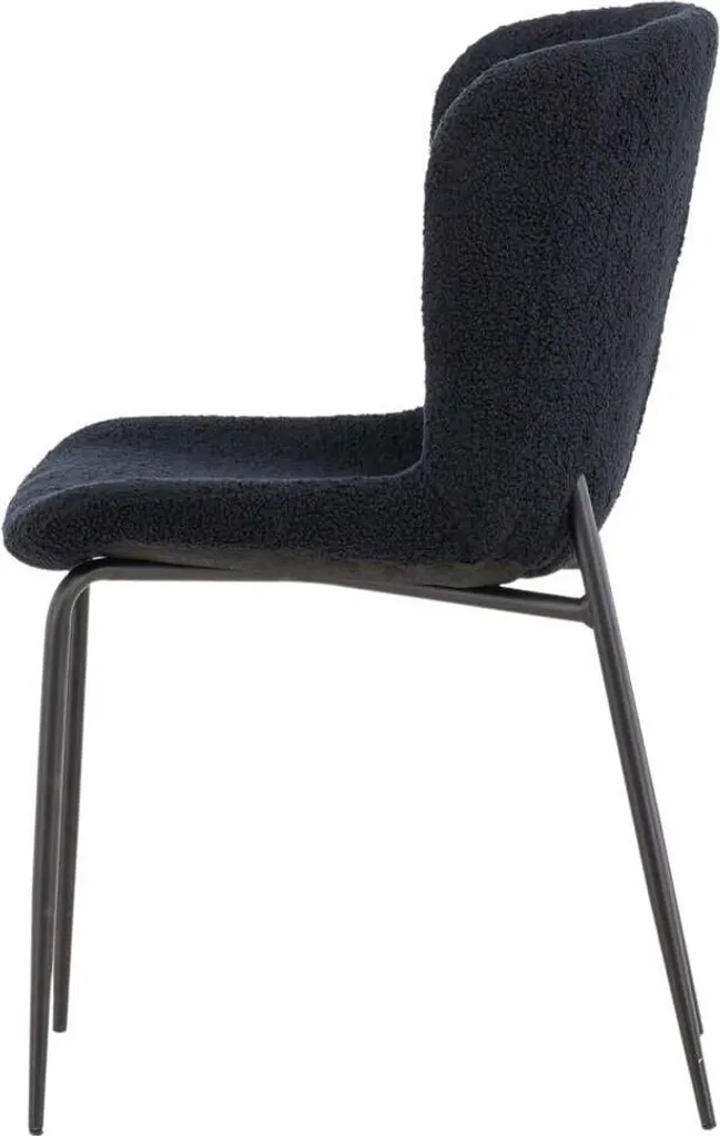 Chaise de salle à manger pour petit espace Modesto Noire 48cm Design - 3