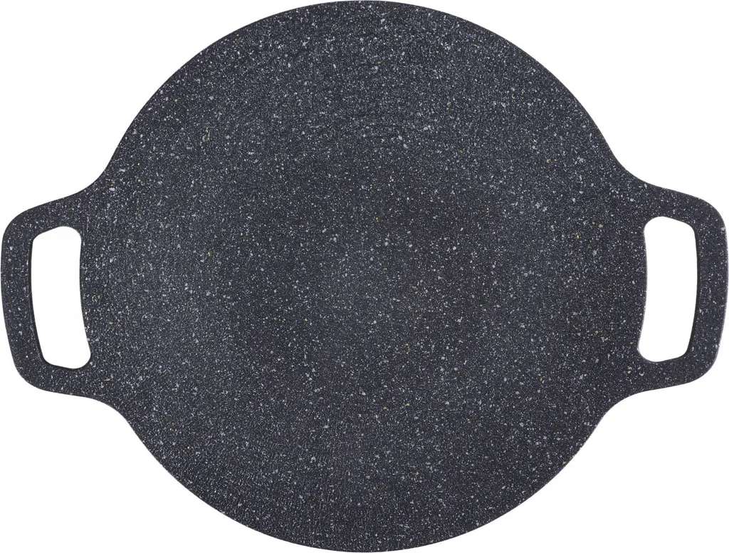 Padella coreana per grigliare con rivestimento antiaderente a 6 strati Griglia rotonda per la cottura in interni Nero 34 cm/13,4 pollici