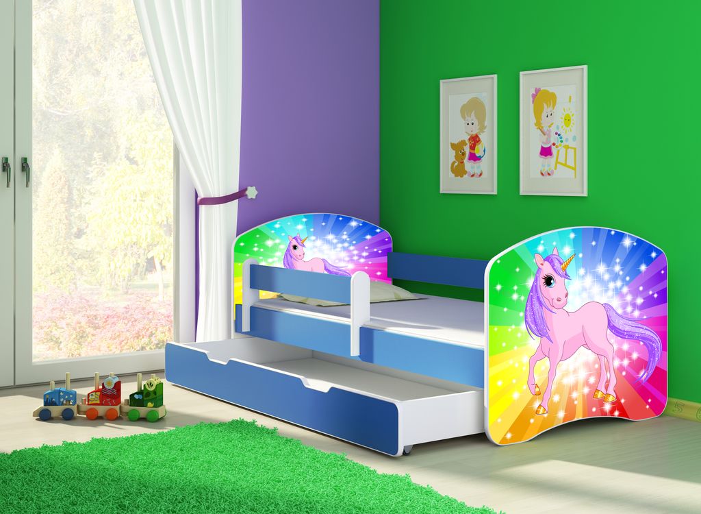 ACMA Jugendbett Kinderbett Junior-Bett Komplett-Set mit Produktbild 2