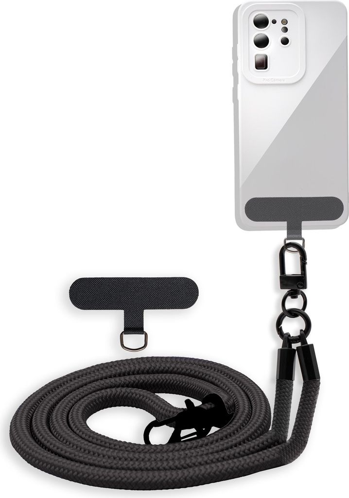 Cadorabo Handykette für Sony Xperia E5 in SCHWARZ - Handy Hülle mit Verstellbaren Band Kordel zum Umhängen