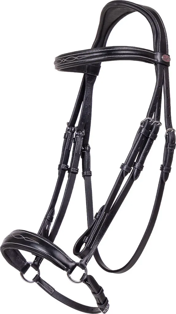 Filet avec muserolle hannovrienne de luxe QHP pour dressage et CSO