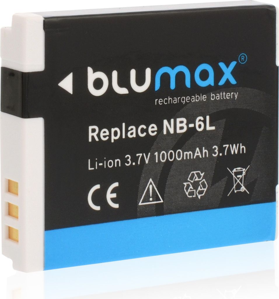 Blumax Akku passend für Canon NB-6L PowerShot SX270 HS, SX280 1000 mAh (3,7V)