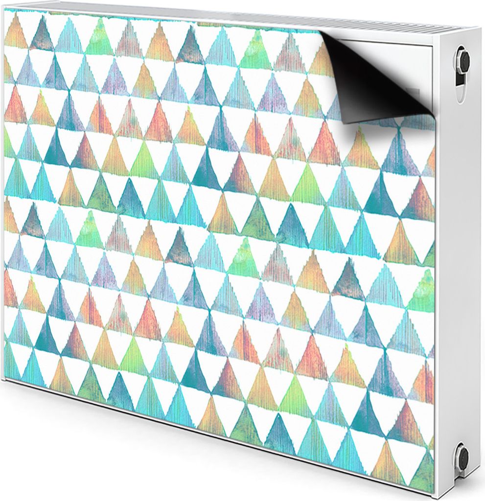 Magnet Heizkörper Heizkörper-Abdeckung Heizkörperabdeckung 90x60 cm - Dreiecke, geometrisch