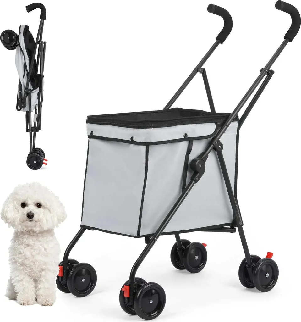 Trasportino 15kg Carrello Pieghevole Grigio | Miglior Prezzo Online