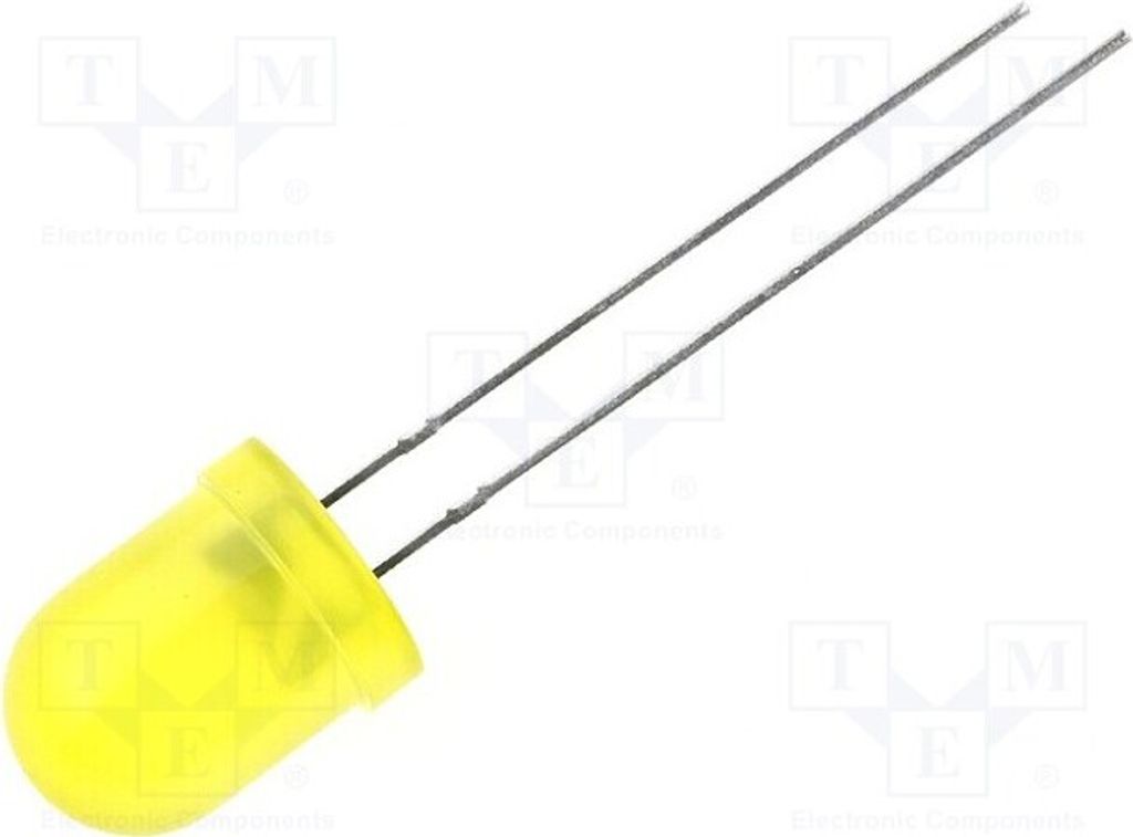 5x LED L-793YD LED Dioden THT 8mm 60° 8mm 20÷70mcd gelb