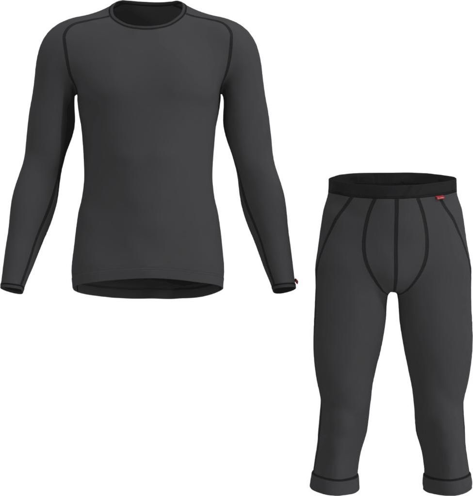 LÖFFLER Herren Skiunterwäsche Set 3/4 Pants und Shirt Transtex Warm grau 50