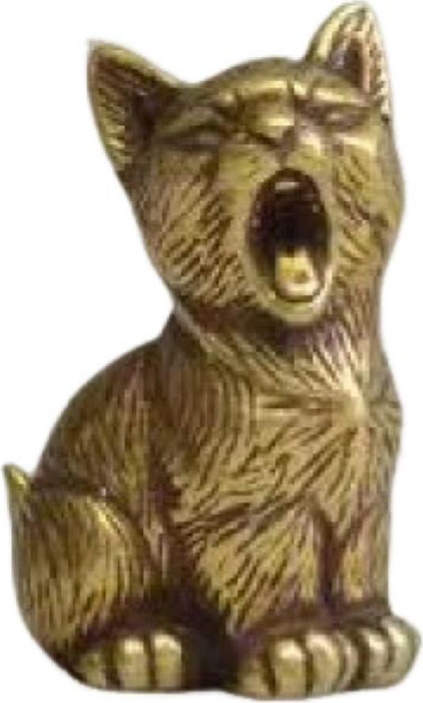 Katzenfigur aus Messing, kleine Katzenstatue, Räucherstäbchenhalter, Desktop-Retro-Mini-Katzenornament für Zuhause, Büro, Teetisch, Auto