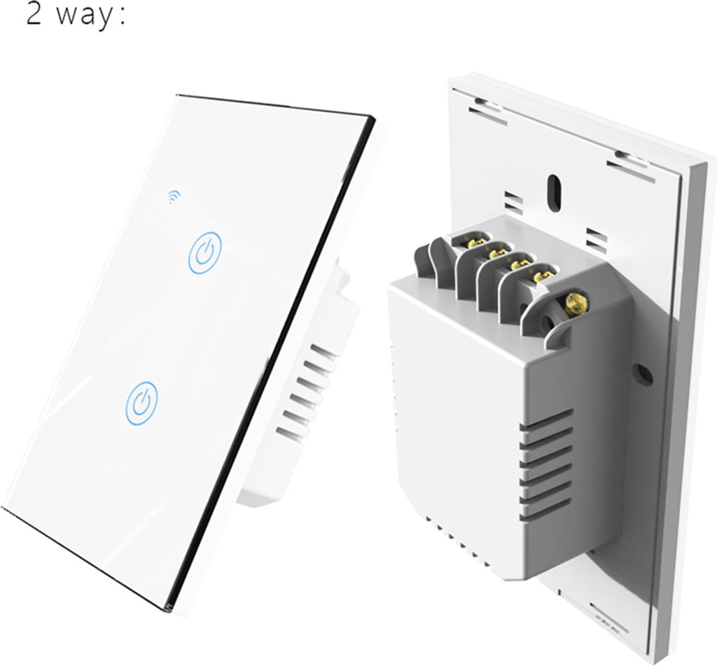 WiFi Touch Panel Schalter Home Smart Switch Panel LED-Anzeigelampe Gehaertetes Glas Panel Lichtschalter Funktioniert mit Tuya App Wall Touch Smart ...