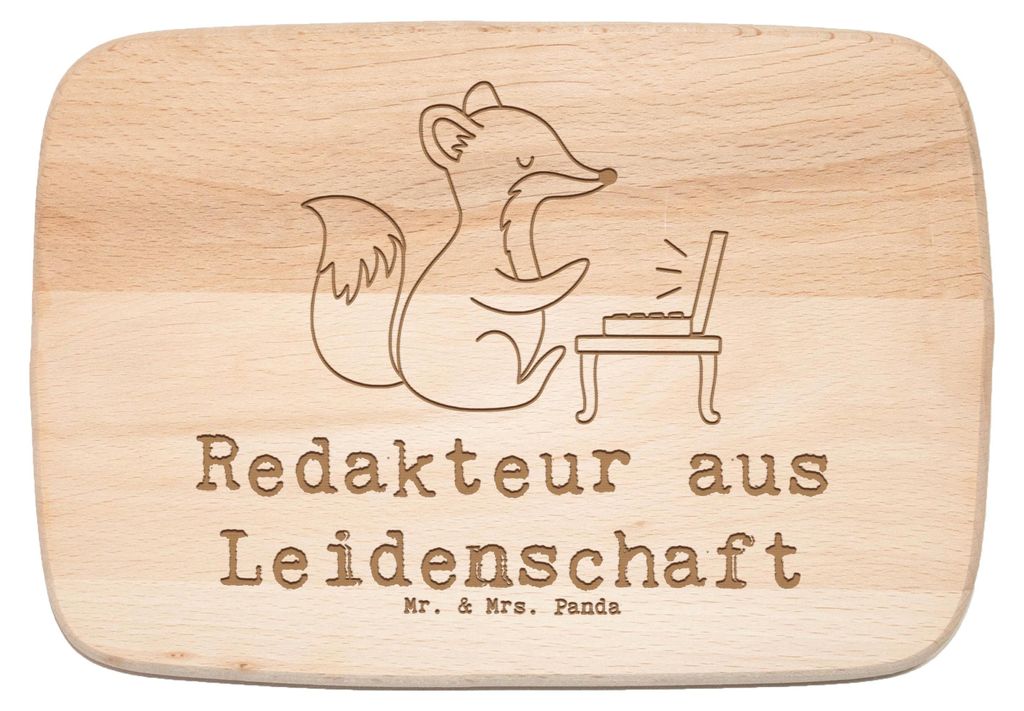 Mr. & Mrs. Panda Schneidebrett Redakteur Leidenschaft - Transparent - Geschenk, Holzbrettchen, Spruch, Journalist, Online, Referent, Lustig, Holzbr...