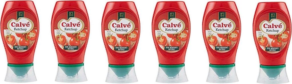 6x Calvé Ketchup Squeeze FritesSoße Tafelsauce natürliche Inhaltsstoffe 250ml