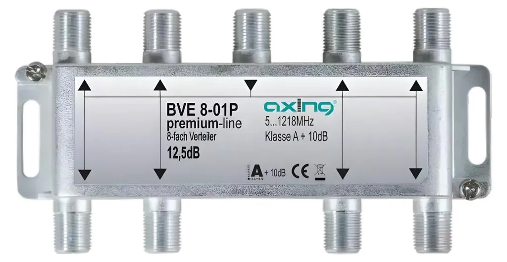 Axing BVE 8-01P Partitore TV 8 Vie: Internet e 4K senza compromessi