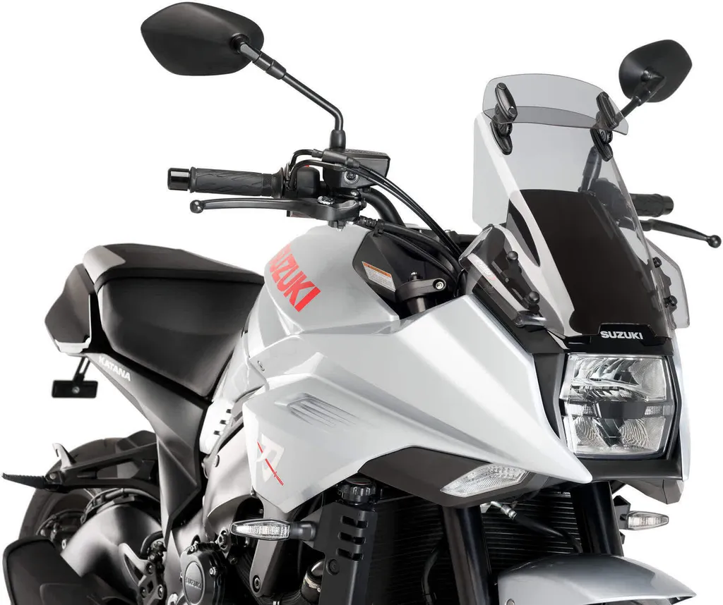 Bulle Touring Suzuki Katana Puig avec Visière Réglable Fumé Transparent