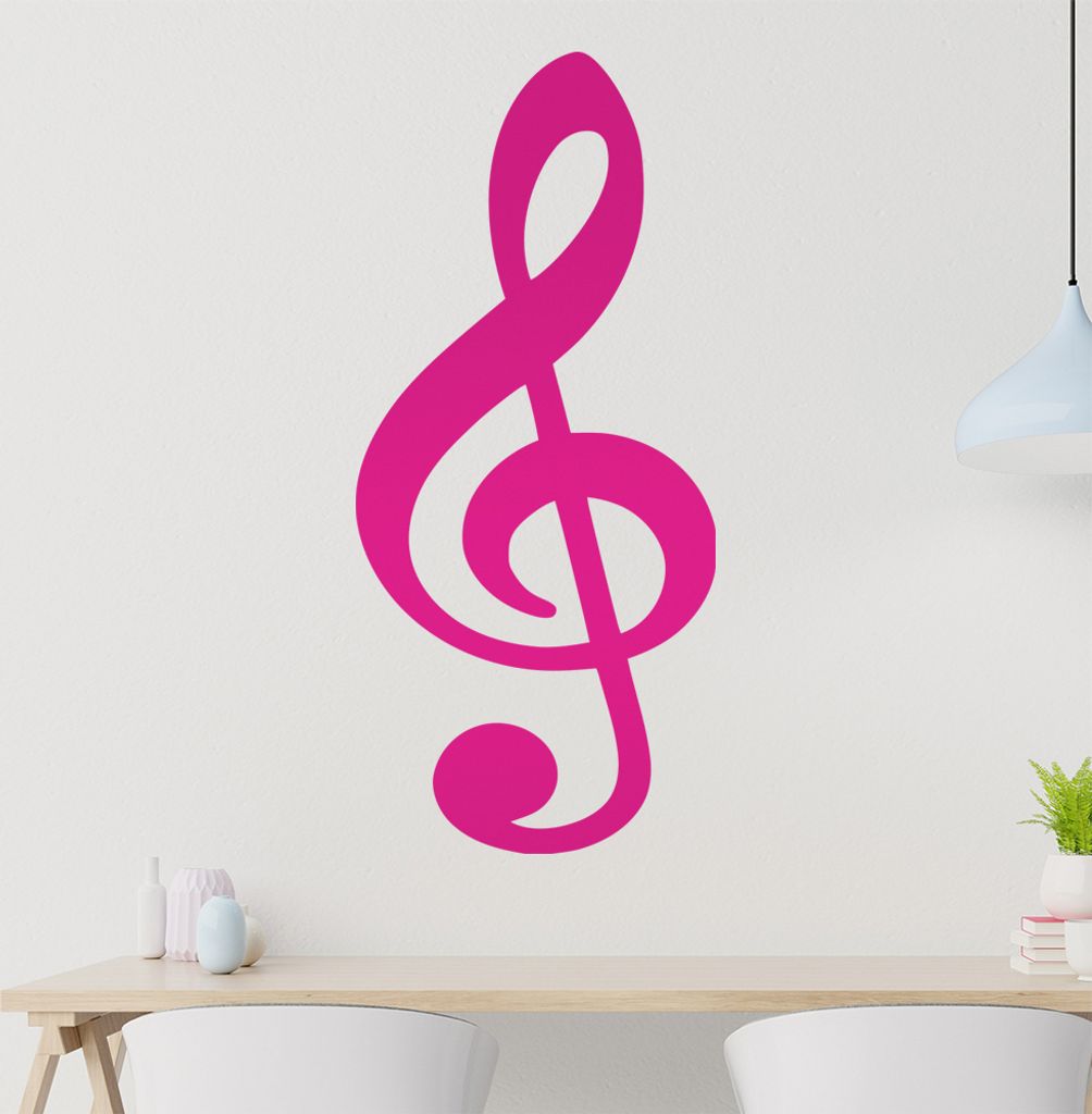 KIWISTAR Notenschlüssel Melodie Lied Takt Note Wandtattoo in 6 Größen - Wandaufkleber Wall Sticker - Dekoration, Küche, Wohnzimmer, Schlafzimme...