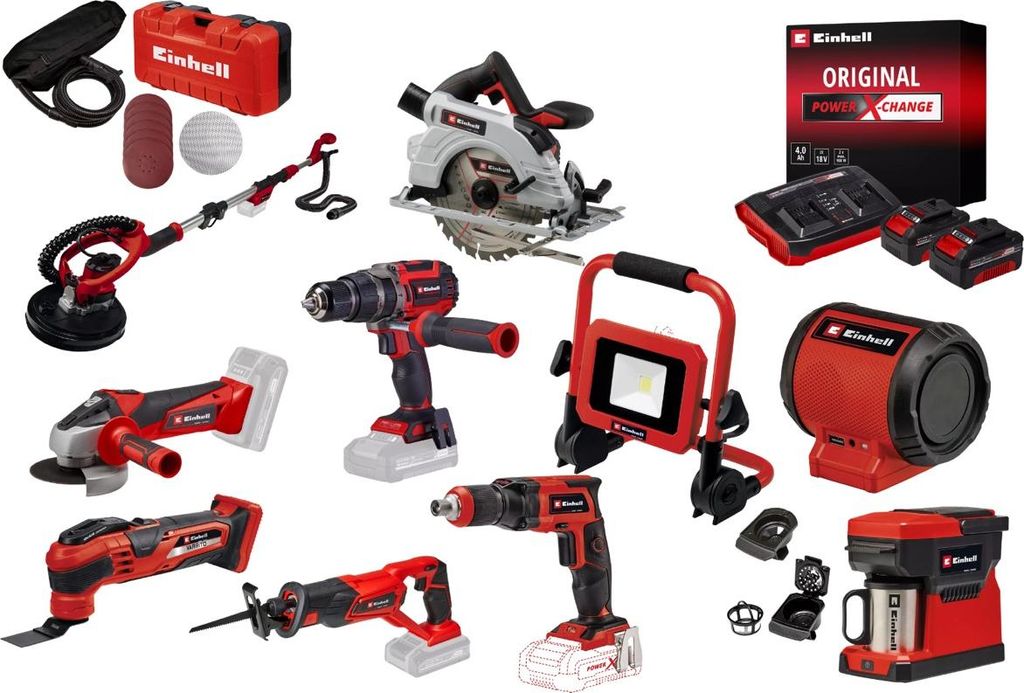 Kit chantier sans fil Einhell – 10 outils Power X-Change + Image du produit 