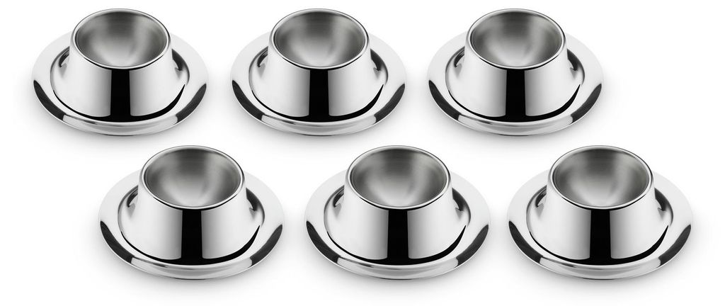 WMF Cromargan, juego de 6 posavasos para huevos, acero Imagen del producto 