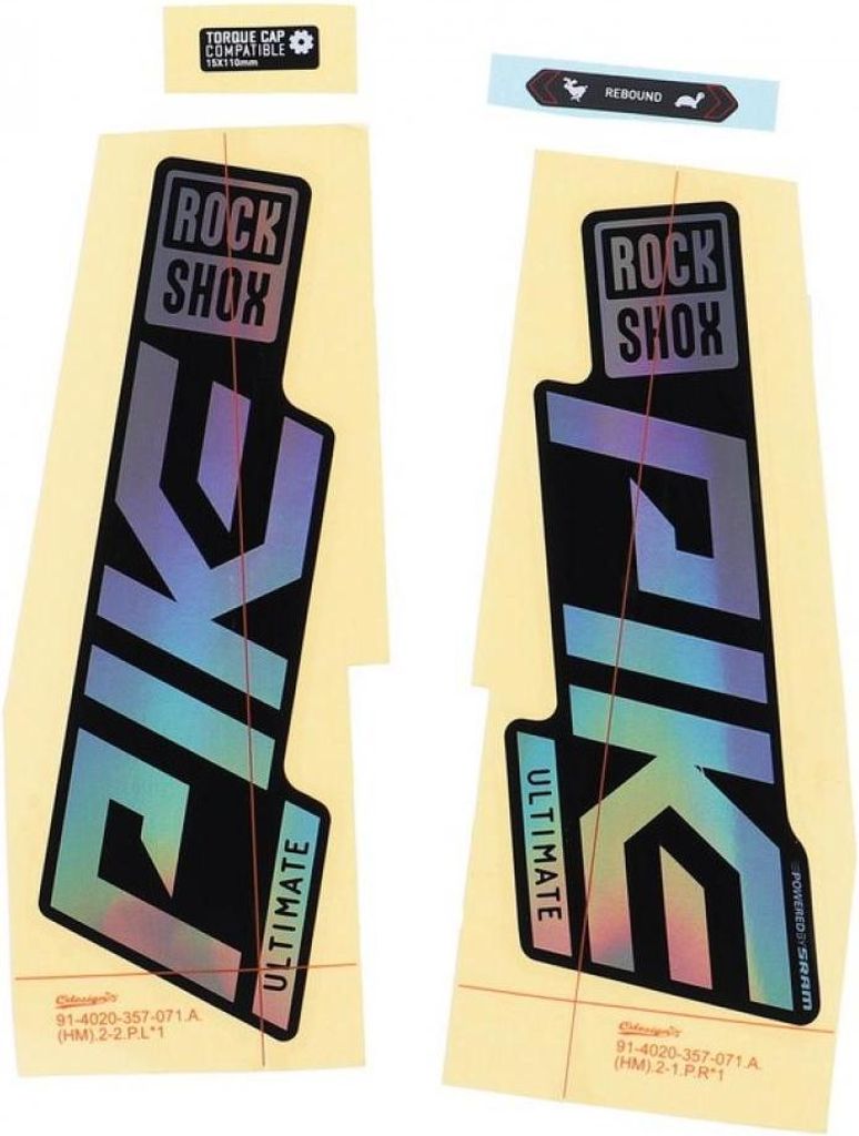 RockShox Gabel DecalKit Pike Ult. 27/29' 11.4018.105.045,gloss Rainbow-Folie für sw (1 Set)