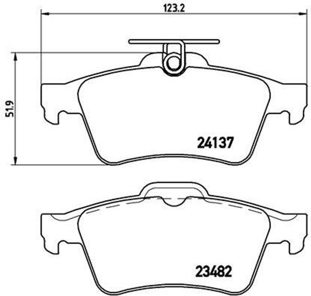 Brembo Bremsbelagsatz, Scheibenbremse Hinterachse P 59 042
