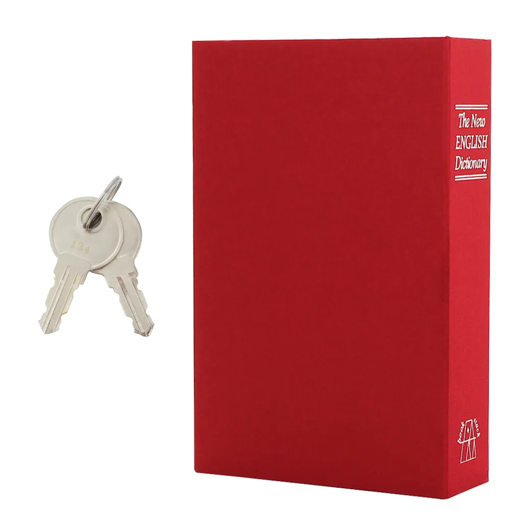 Boîte de Dissimulation Livre Rouge Rottner BookCase pour Objets Valeur