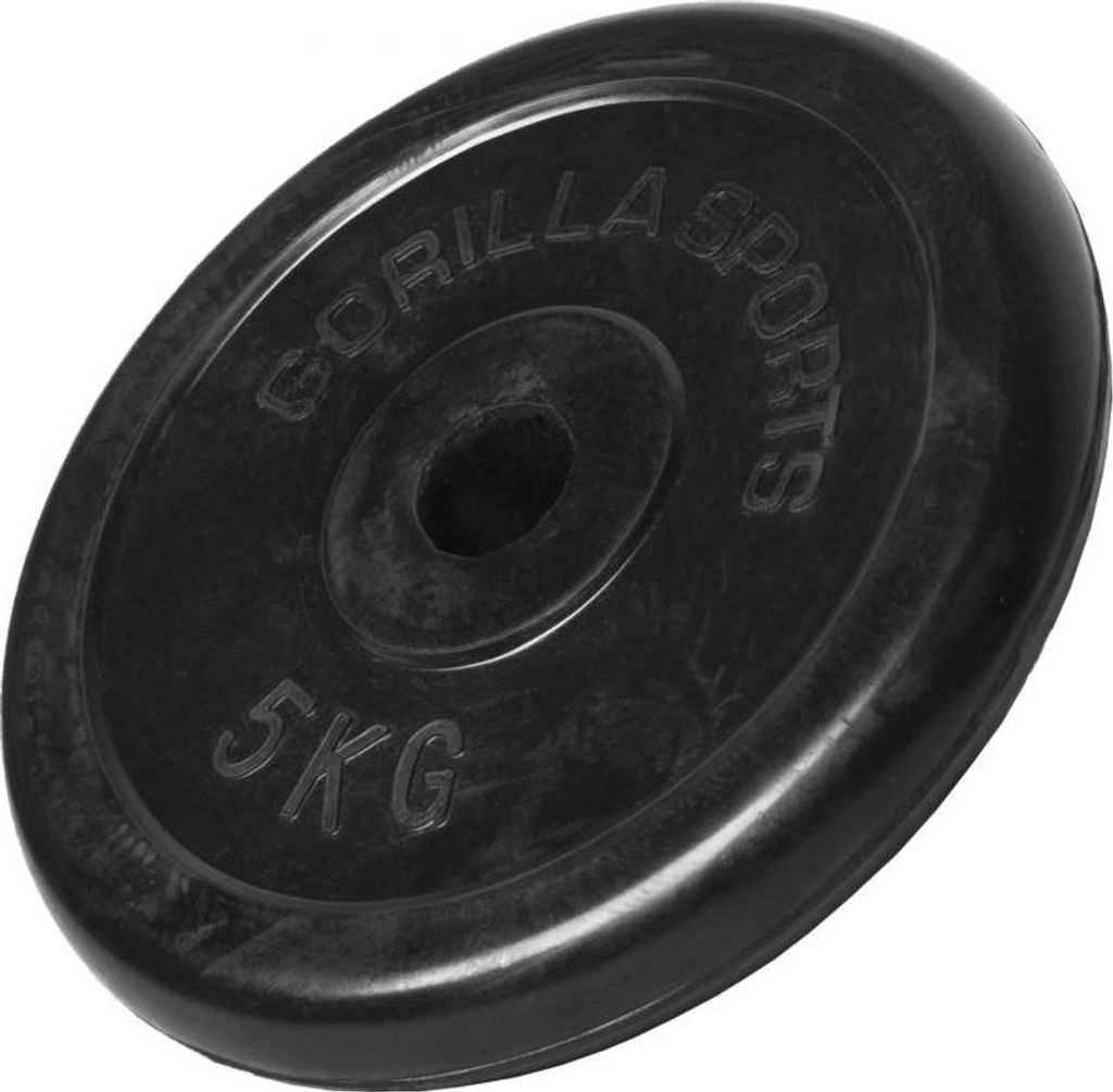 Gorilla Sports Pogumovaný záťažový kotúč, 5 kg Obrázok produktu 
