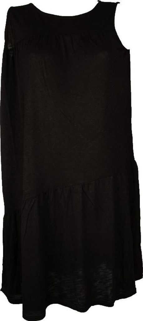 RAGNO Damenkleid ohne Ärmel, weite Schulter, reiner Viskose-Slub-Stoff Artikel DM61DA, 5 - QUINTA, Viscosa 100%