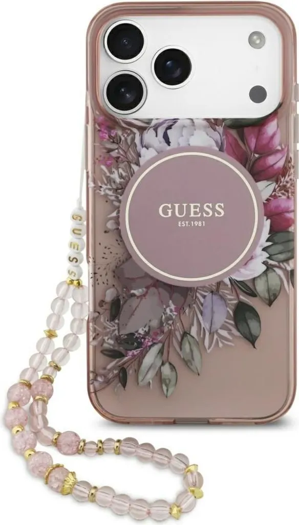 Custodia Guess iPhone 17 Pro Max Fiori Rosa: Accessorio Chic MagSafe