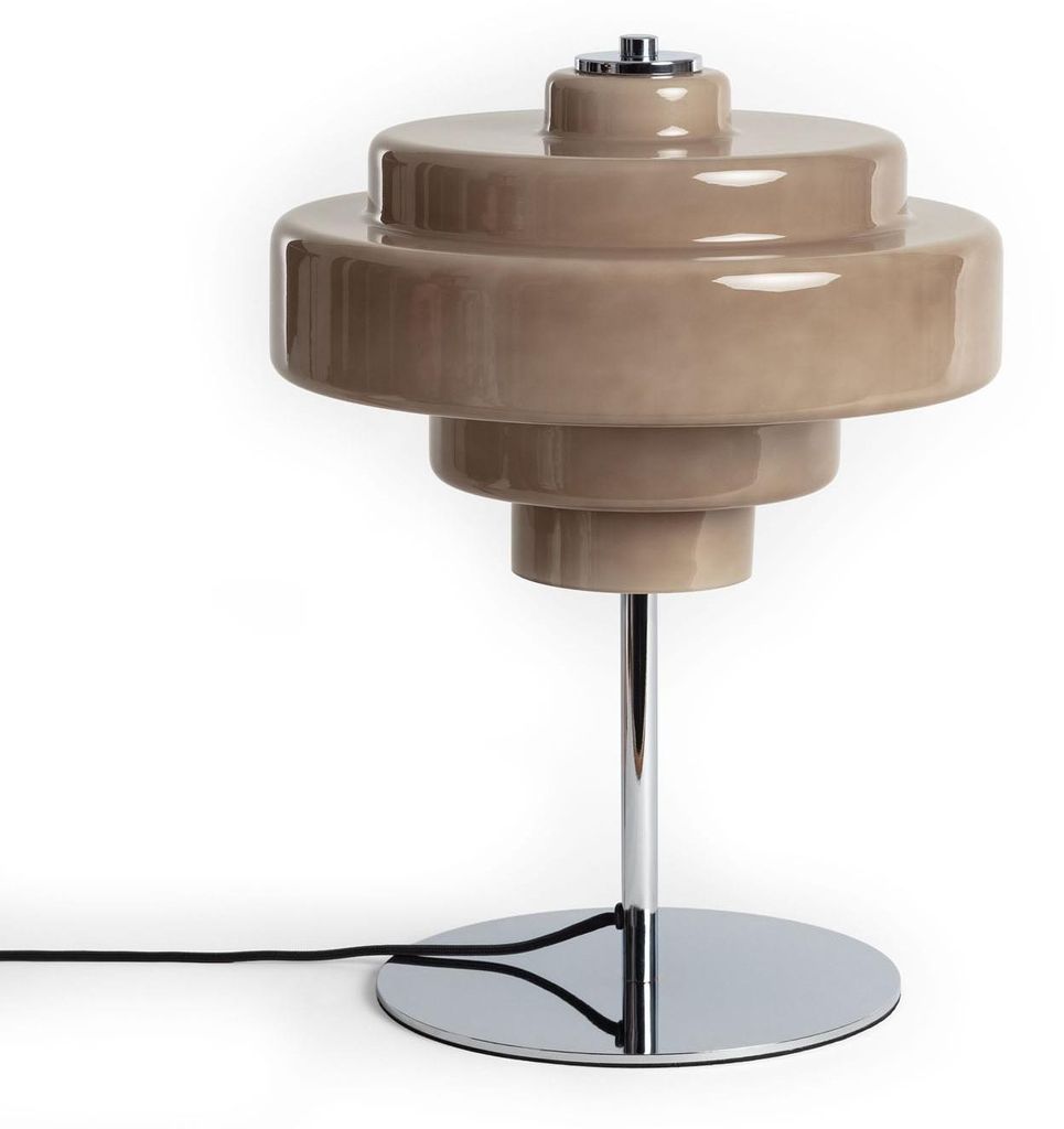 Tischlampe aus Metall und Glas Nova Braun ↑40 cm Produktbild 