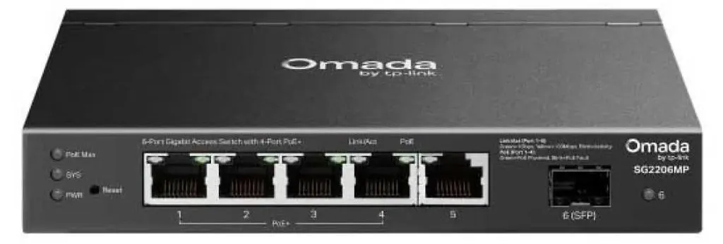 Switch TP-LINK Omada 6 ports Gigabit avec 4 ports PoE+ 63W SG2005P-PD