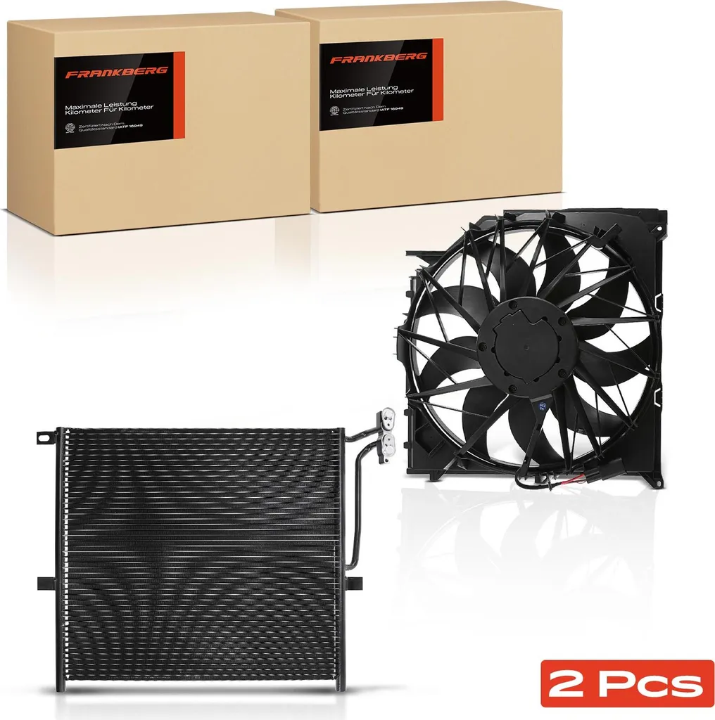 Kit condenseur de climatisation et ventilateur moteur pour BMW X3 E83