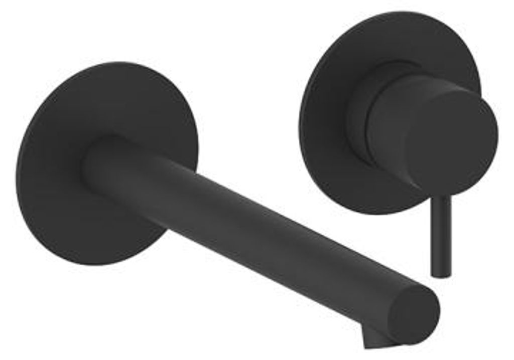 Herzbach SIRO BLACK Waschtisch-Wandbatterie Farbset 210mm Schwarz matt
