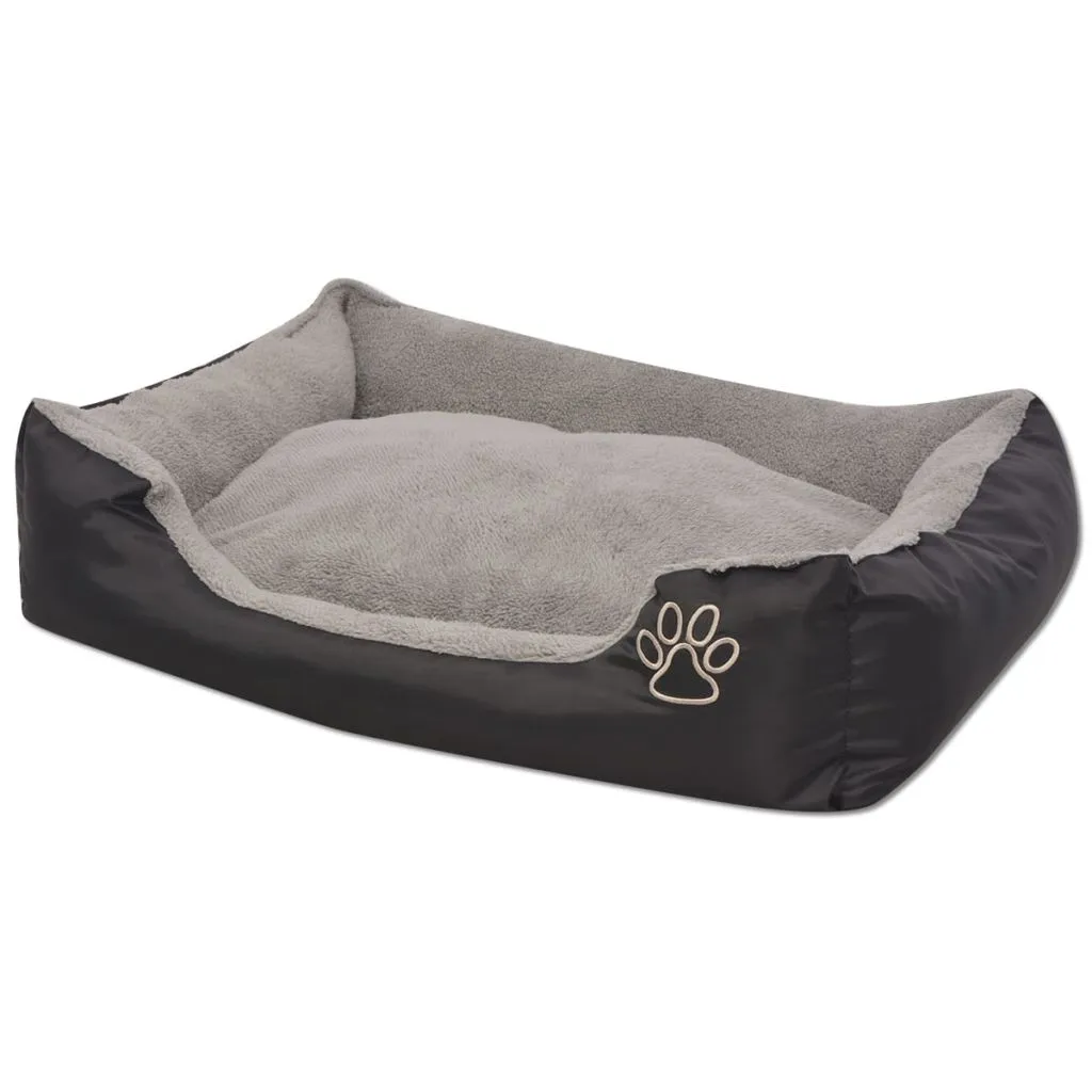 vidaXL Cuccia Cani Economica Taglia L Nero - Lettino con Cuscino