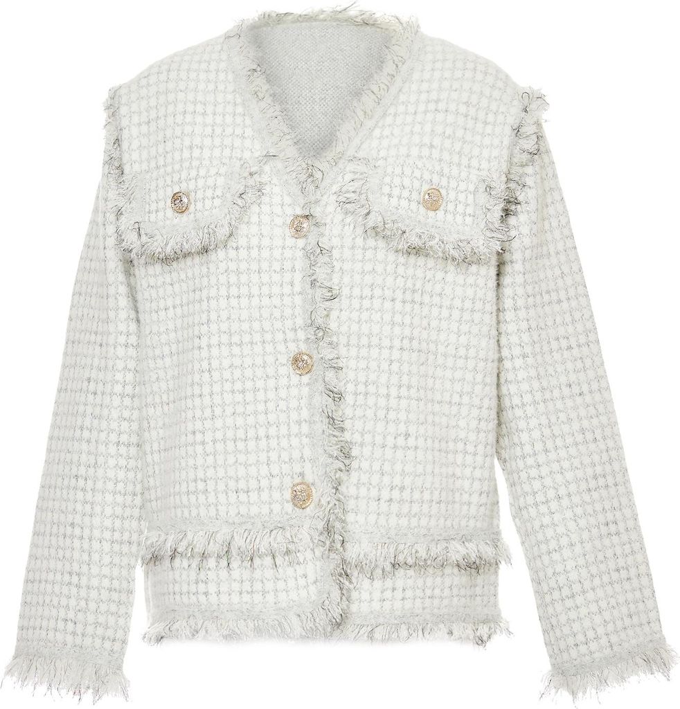 ALARY damen strickjacke - wollweiss, M