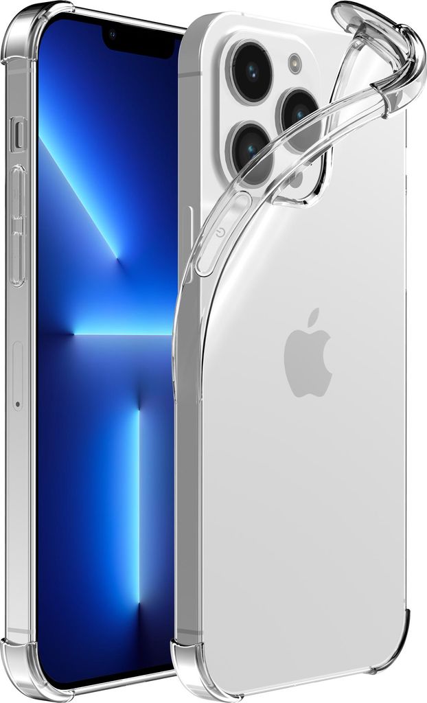 Handyhülle passend für iPhone 13 Pro transparent - Stoßfeste TPU Silikonhülle mit Bumper Shockproof - Smartphonica