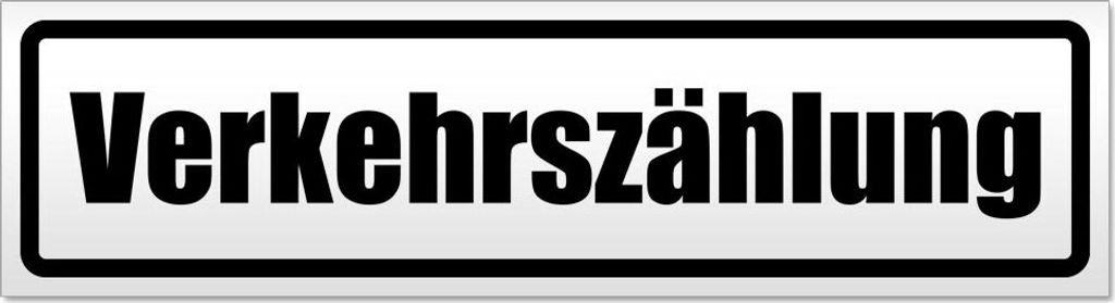 Verkehrszählung Magnetschild Schild magnetisch