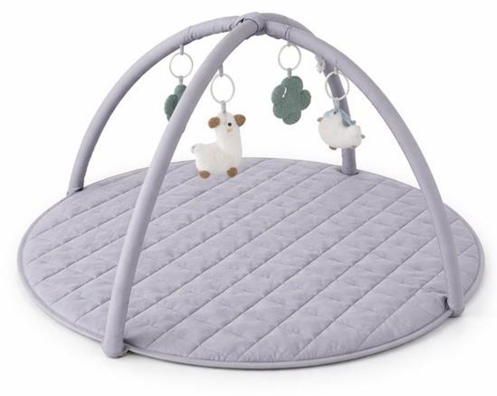 Laavir Baby Speelkleed met Boog - Ronde Babygym Grijs - Productafbeelding 