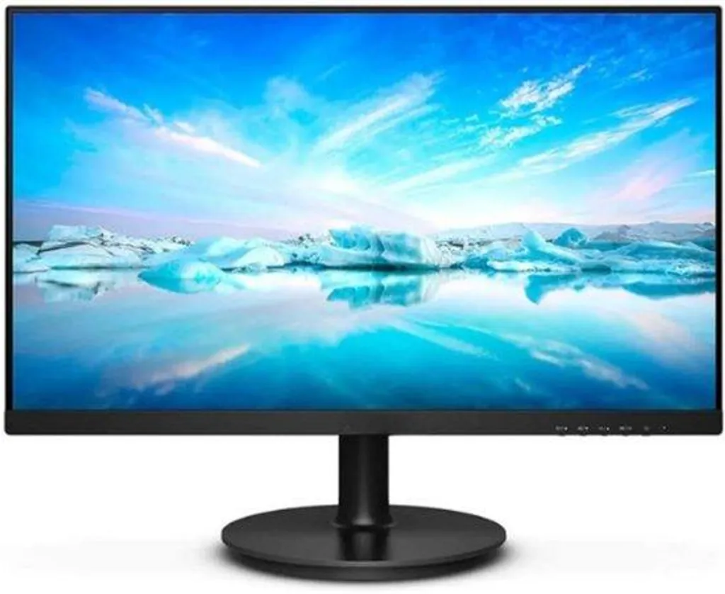 Écran PC 24" FHD VA 75Hz 4ms - Moniteur Bleu Foncé HDMI/VGA sans scintillement