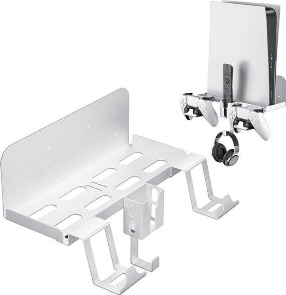 Premium-Wandhalterung passend für PS5 - Zubehör - Kabelbinder - Organizer - Wandhalterung passend für PS5-Konsolen-Controller und Kopfhörer - L...