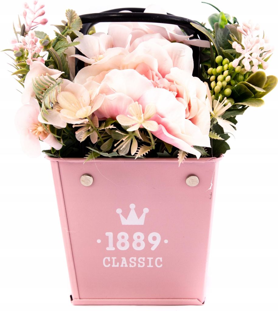 Künstlicher Blumenstrauß im Topf 18cm - Bunte Deko - Realistisch, Langlebig & Pflegeleicht