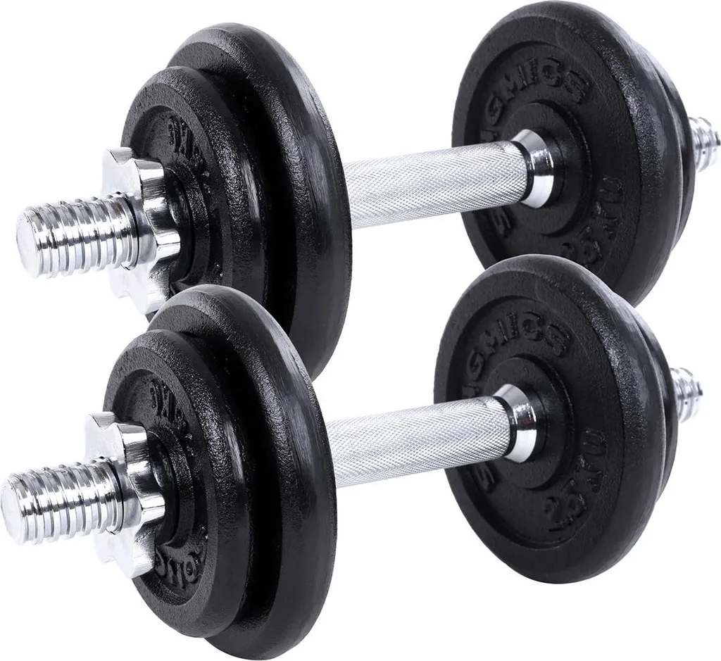 Poids de musculation haltère noir en fonte pour fitness et renforcement
