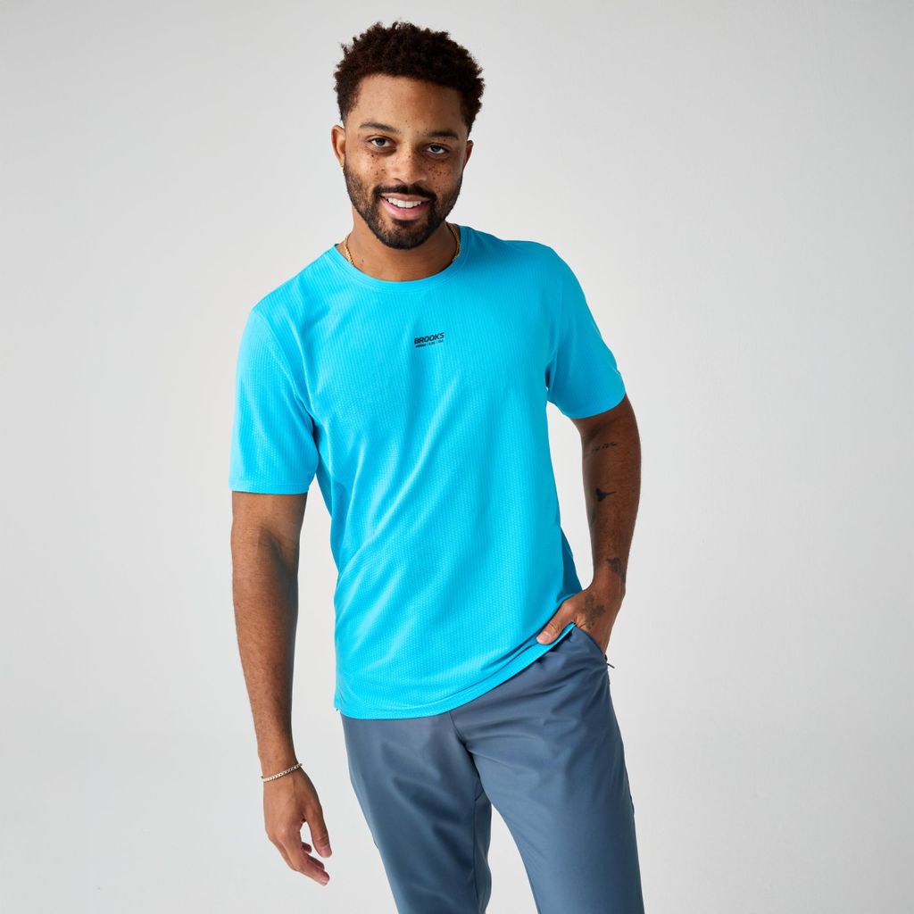 Brooks High Point Short Sleeve 2.0 Blazing Blue/Atomic Blue Blazing Blue/Atomic Blue XL